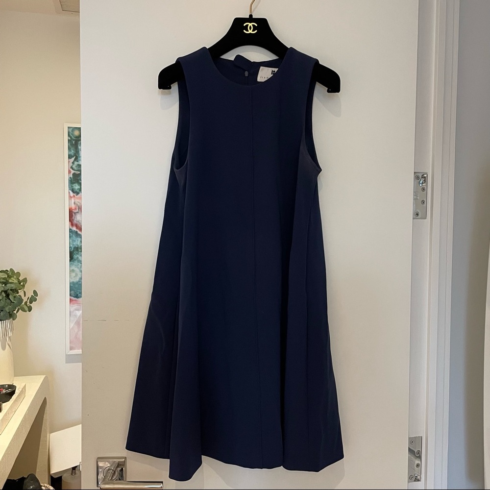 Lisa Perry navy shift dress, size L